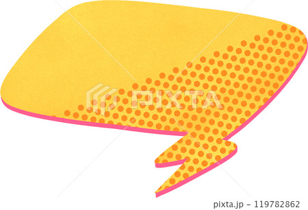 Post-it note shape in pop art style, yellow,digital paiting illustration 119782862