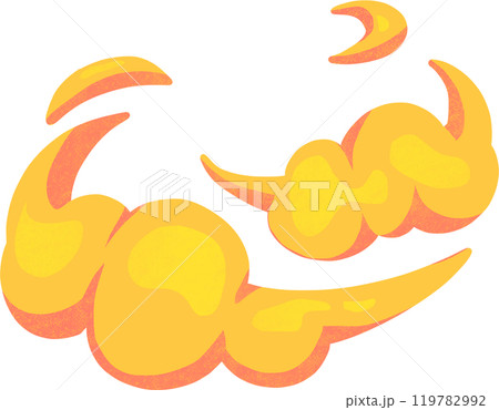 yellow smoke shape,digital paiting illustration 119782992