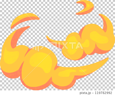 yellow smoke shape,digital paiting illustration 119782992