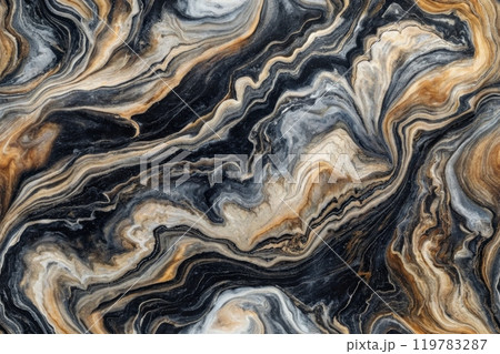 Marble alcohol ink Dusty pastel, neutral and golden marble. Alcohol ink imitation. Abstract waves, lines. 119783287