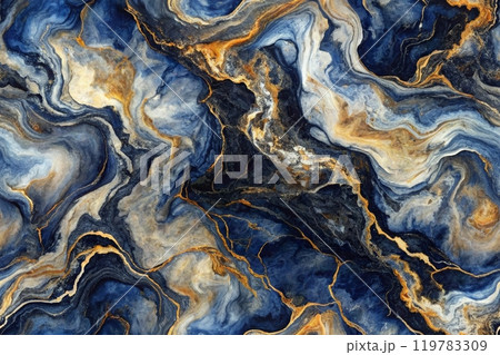 Marble alcohol ink Dusty pastel, neutral and golden marble. Alcohol ink imitation. Abstract waves, lines. 119783309