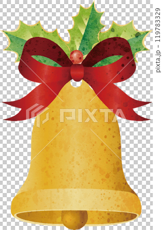 Christmas bell, Christmas bell, watercolor, ornament, decoration, material 119783329