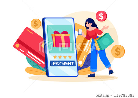 Cashless Payment With Bank Card 119783383