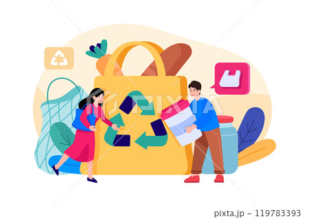 Stop Using Shopping Plastic 119783393