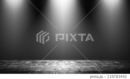 Surface of black concrete floor on room. Abstract texture with smoke 119783442