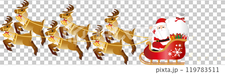 Christmas, Christmas, reindeer, sleigh, Santa Claus, illustration material Christmas, Christmas, reindeer, sleigh, Santa Claus, illustration material 119783511