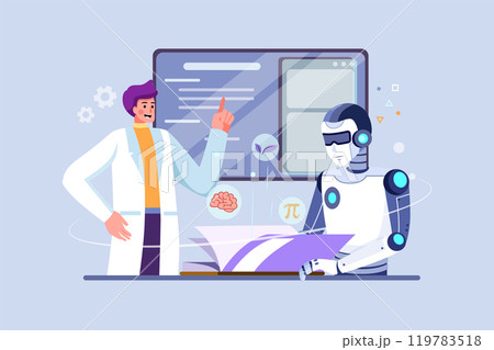 Robotics Learning Illustration Concept 119783518