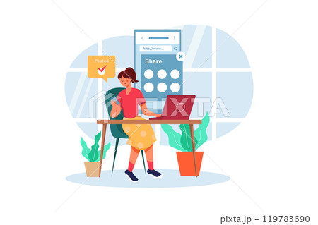 Marketing Employee Posting Ads Marketing Employee Posting Ads 119783690