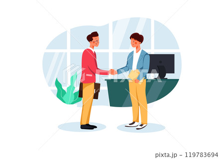 Customer Handshaking With Marketing Agent 119783694