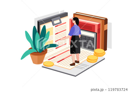 Accounting Rules Clipboard 119783724