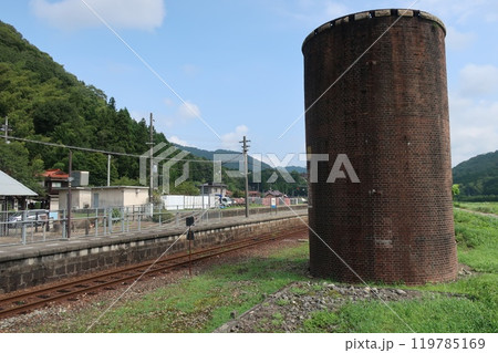 篠目駅と使われなくなった給水塔 119785169