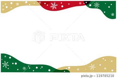 クリスマスのかわいい背景フレーム素材 クリスマスのかわいい背景フレーム素材 119785210