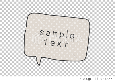 Simple hand-drawn polka dot speech bubble Simple hand-drawn polka dot speech bubble 119785227
