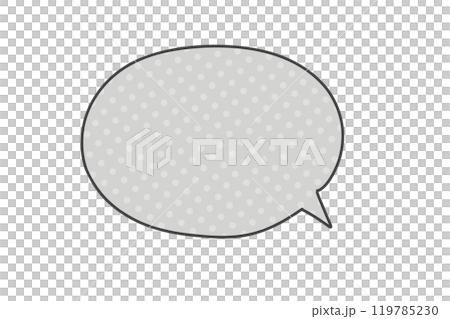 Simple hand-drawn polka dot speech bubble Simple hand-drawn polka dot speech bubble 119785230
