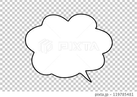 Simple speech bubble illustration material Simple speech bubble illustration material 119785481