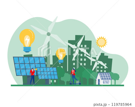 Circular Business economy concept ,Sustainable economic with renewable energy and natural resources.Green energy, sustainable industry and manufacturing concept. Vector illustration Circular Business economy concept ,Sustainable economic with renewable energy and natural resources.Green energy, sustainable industry and manufacturing concept. Vector illustration 119785964