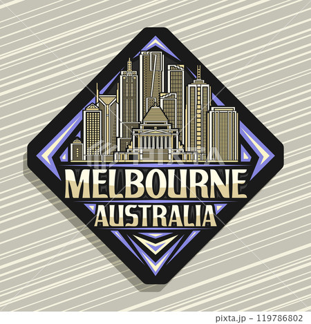 Vector logo for Melbourne 119786802