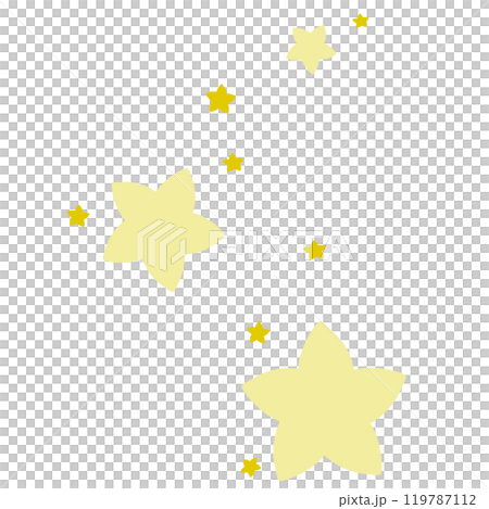 Yellow cute illustration of many stars 119787112