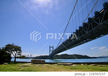 瀬戸大橋・下津井瀬戸大橋・田土浦公園から(岡山県・倉敷市) 瀬戸大橋・下津井瀬戸大橋・田土浦公園から(岡山県・倉敷市) 119787237