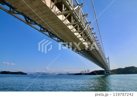 瀬戸大橋・下津井瀬戸大橋・田土浦公園から（岡山県・倉敷市） 119787242