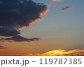 夕日に染まる雲 119787385