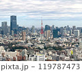 恵比寿ガーデンプレイスから見る東京タワー・麻布台ヒルズなどの風景 119787473