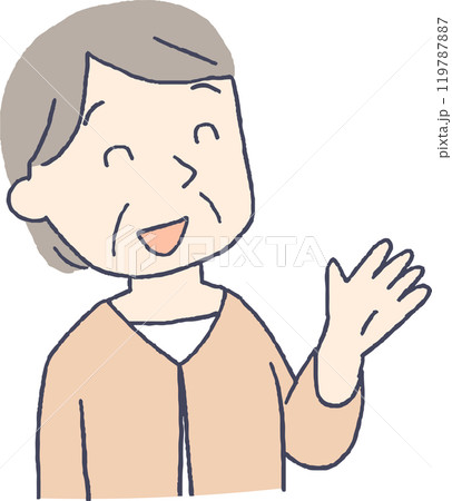 笑顔のシニア女性 笑顔のシニア女性 119787887