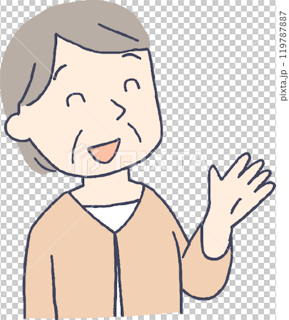 笑顔のシニア女性 笑顔のシニア女性 119787887