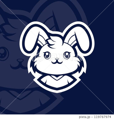 Cute bunny mascot esport logo character Cute bunny mascot esport logo character 119787974