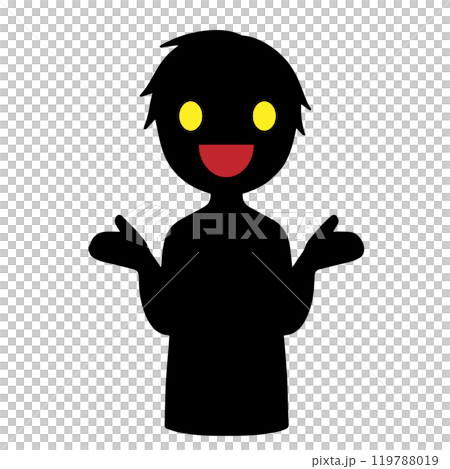 Black silhouette of a villain image 119788019