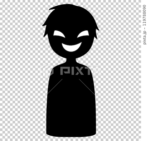Black silhouette of a villain image 119788090
