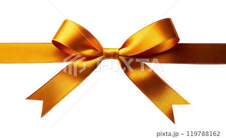 金色のリボンの透過素材 Translucent material of Gold ribbon（PN 119788162