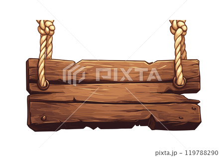 wooden sign, sign, pointer. Vector 119788290