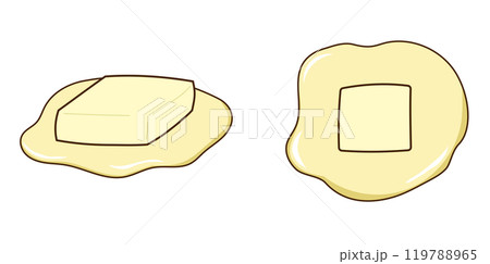 とけるバターのイラスト 119788965