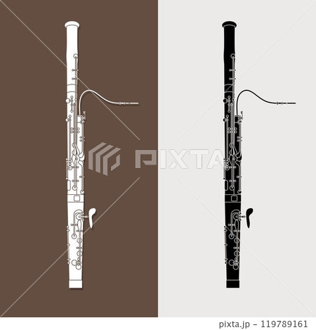 Bassoon Orchestra Instrument Cartoon Music Graphic Vector Bassoon Orchestra Instrument Cartoon Music Graphic Vector 119789161