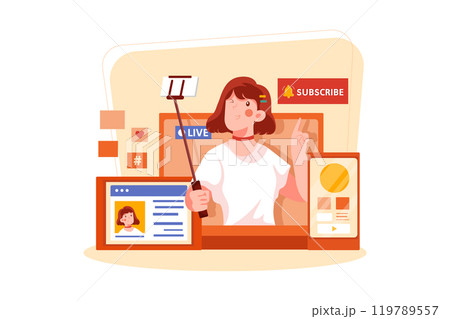 Subscribe concept flat design illustration 119789557