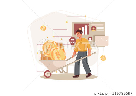 Cryptocurrency mining Cryptocurrency mining 119789597