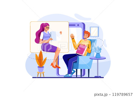 Video Call Conference Illustration Concept 119789657