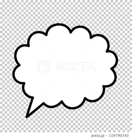 帶嘴的雲形語音氣泡 119790143