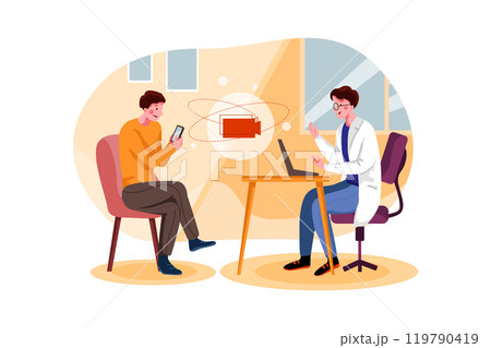 Online Doctor Consultation Illustrations 119790419