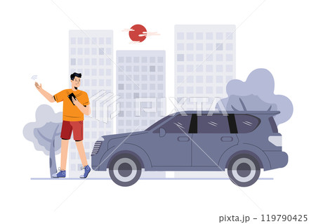 Driver Booking Illustration Concept 119790425