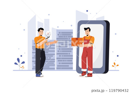 Package Delivery Service Illustration Concept 119790432