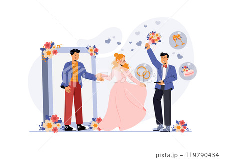 Dating App Illustration Concept 119790434