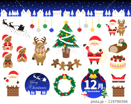 クリスマス素材セット 119790566