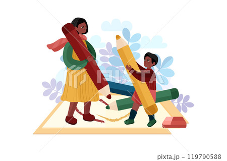 Mothers Day Illustration Pack Mothers Day Illustration Pack 119790588