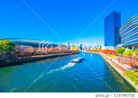 秋の大阪ビジネスパークと第二寝屋川 秋の大阪ビジネスパークと第二寝屋川 119790708