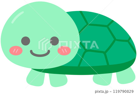 Hand Drawn Cute Sea turtle Animal Cartoon  119790829