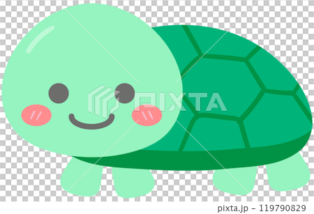 Hand Drawn Cute Sea turtle Animal Cartoon  119790829