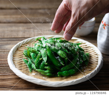 茹でたての枝豆 茹でたての枝豆 119790846
