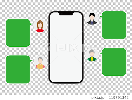 スマートフォンと口コミ 119791342